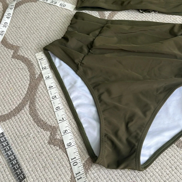 Tempt Me Two Piece High Waisted Push Up Halter Tummy Control Bikini set - Picture 12 of 17